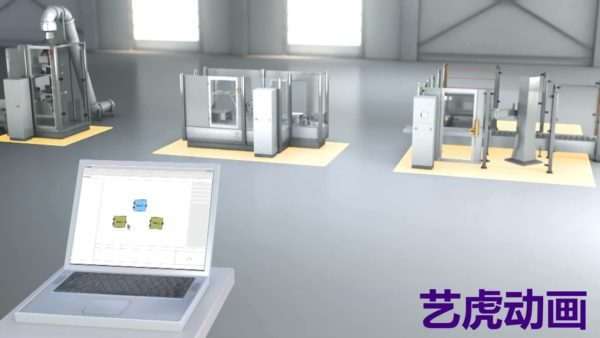 工業(yè)電腦操作智能三維動(dòng)畫